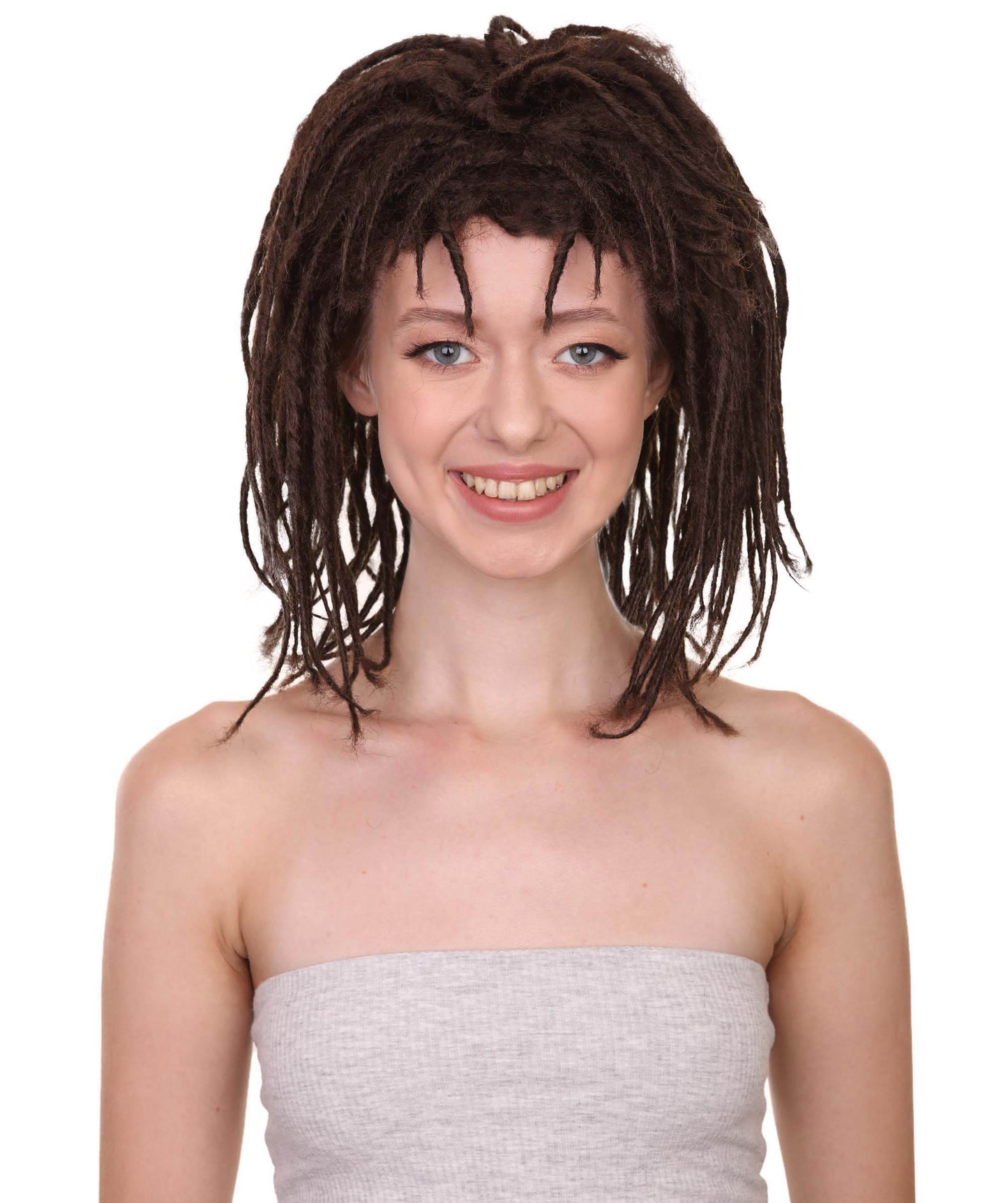 Wigs2youハロウィンパーティープレミアムレディースH-1959 着けやすい 非常に快適 デラックスブラウンドレッドロックウィッグ