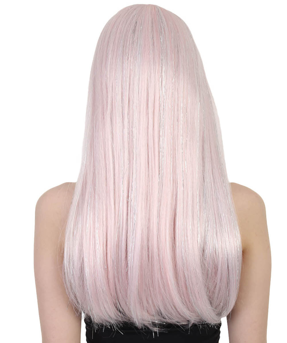Wigs2you ハロウィンとパーティー プレミアム レディース H-487 ピンクとティンセル ピンク&シルバー ティンセルウィッグ