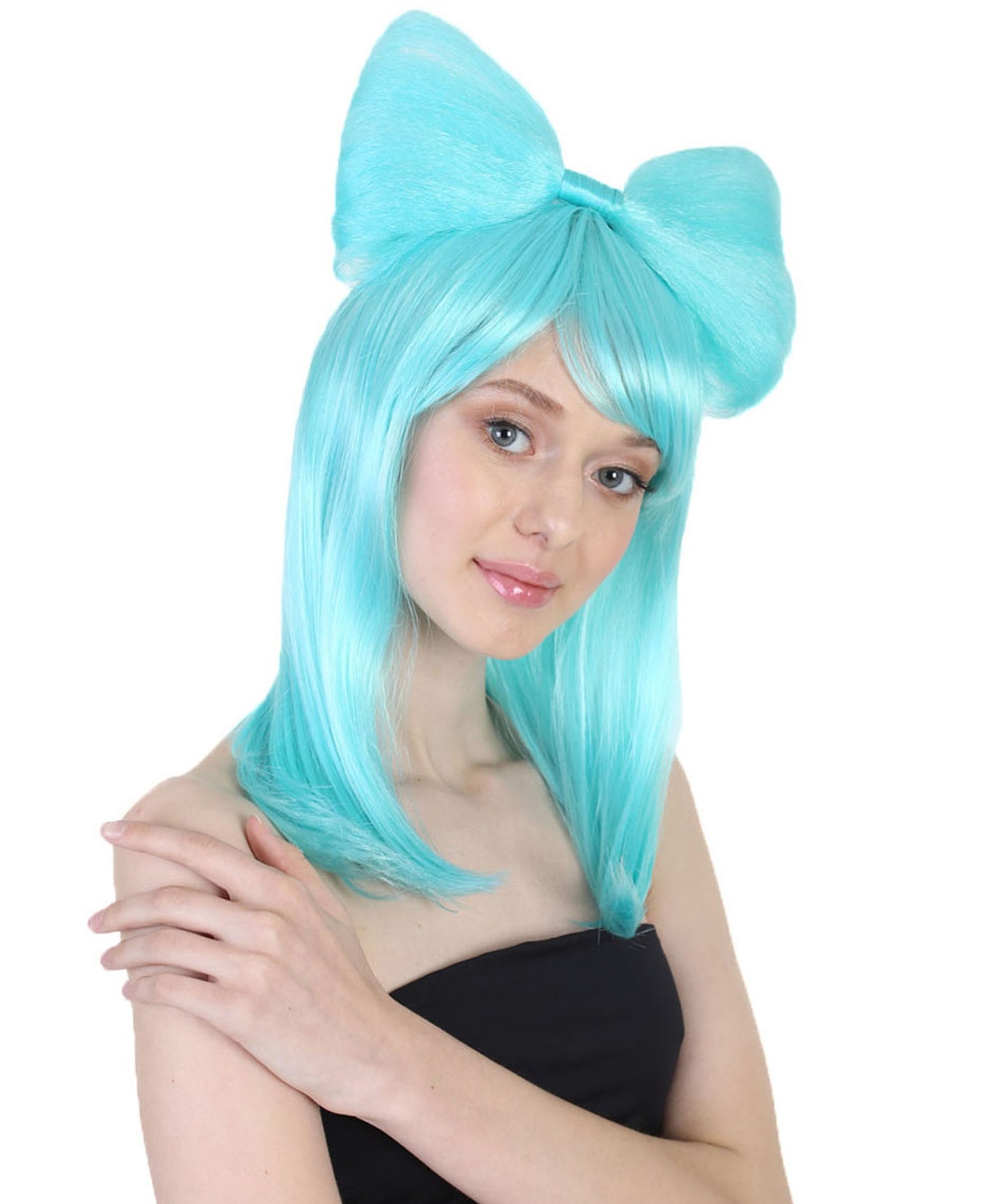 長い蝶婦人用かつら収集 昆虫性格コスプレ・マルチ・カラー・ハロウィンかつら|割増空気を通すCaplessなキャップH-295