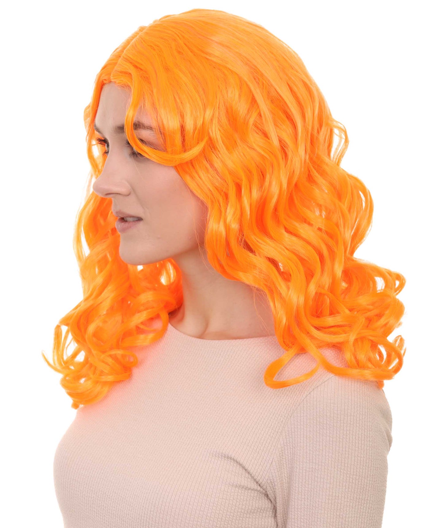 Wigs2you ハロウィンパーティー プレミアム レディース H-1082 アリスウィッグ 鏡の国のアリス パンプキン オレンジ色