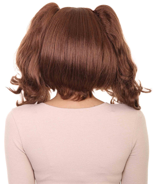 ハロウィンパーティ プレミアム レディース H-4563 久慈川りせ ブラウンポニーテールウィッグ ペルソナ5 ビデオゲームウィッグ