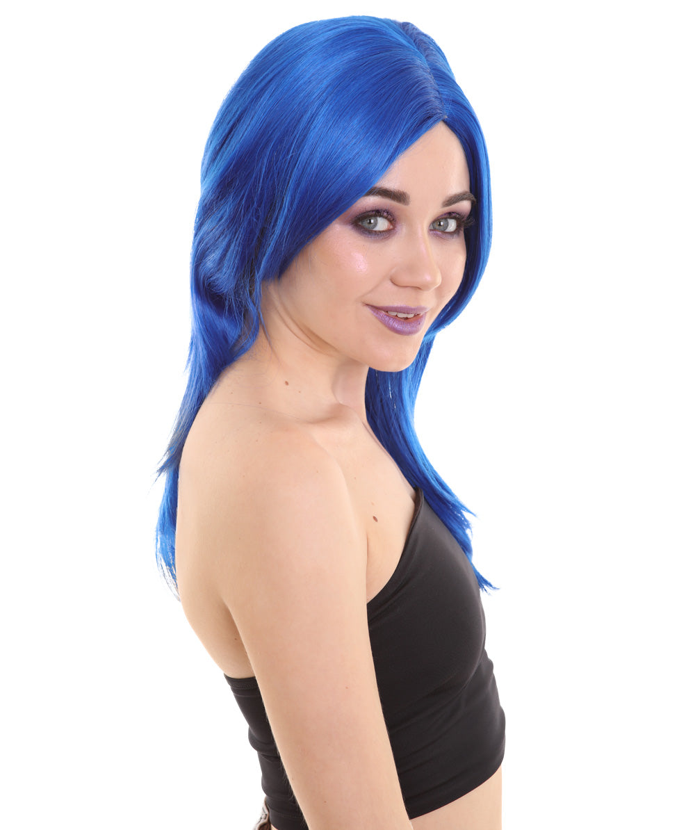 Wigs2you ハロウィンパーティープレミアム H-939 3レイヤーのパーティーガールウィッグ ダークブルー色