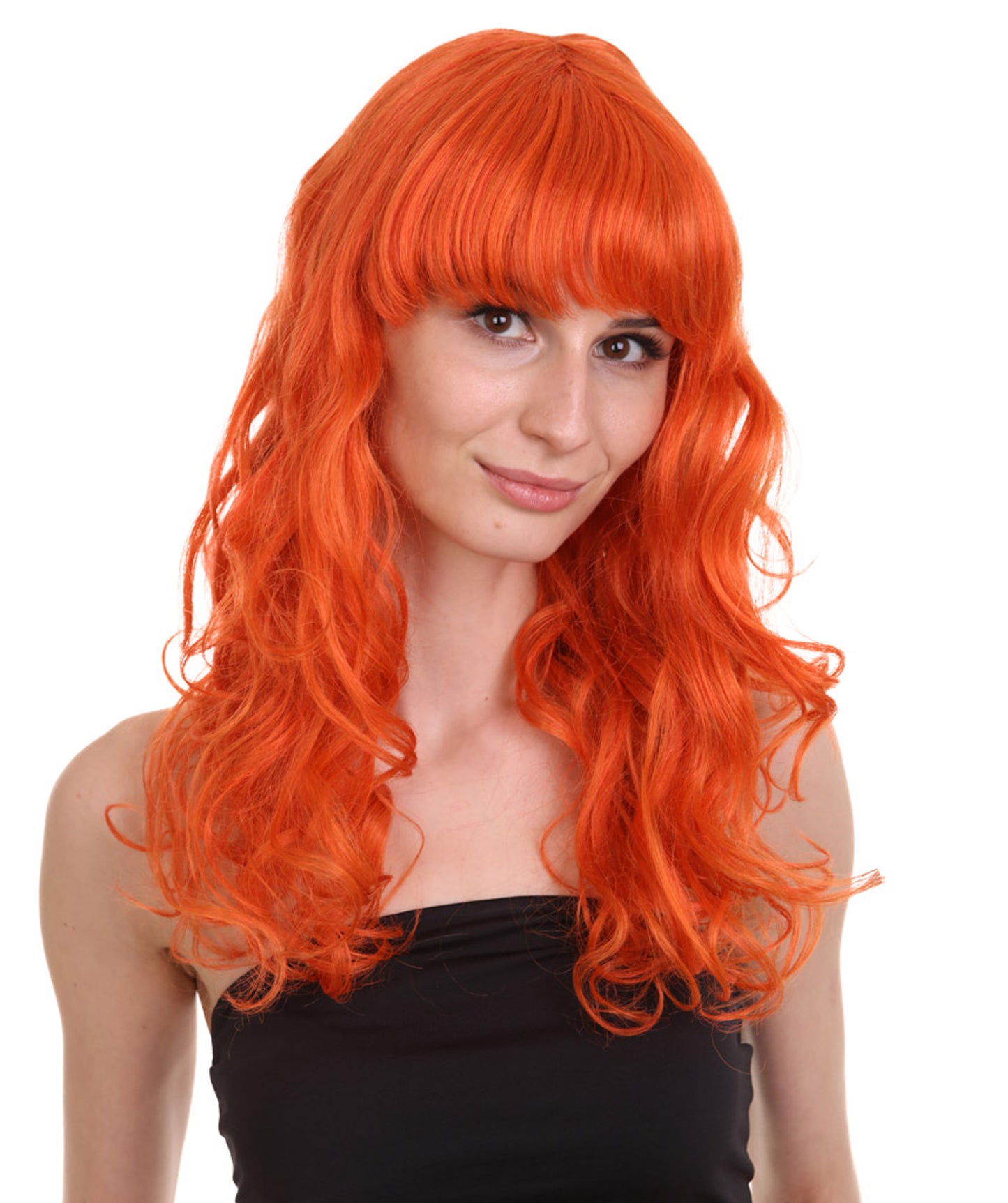 Wigs2you ハロウィンパーティー プレミアム レディース H-997 着用しやすい ベラウィッグ オレンジ色