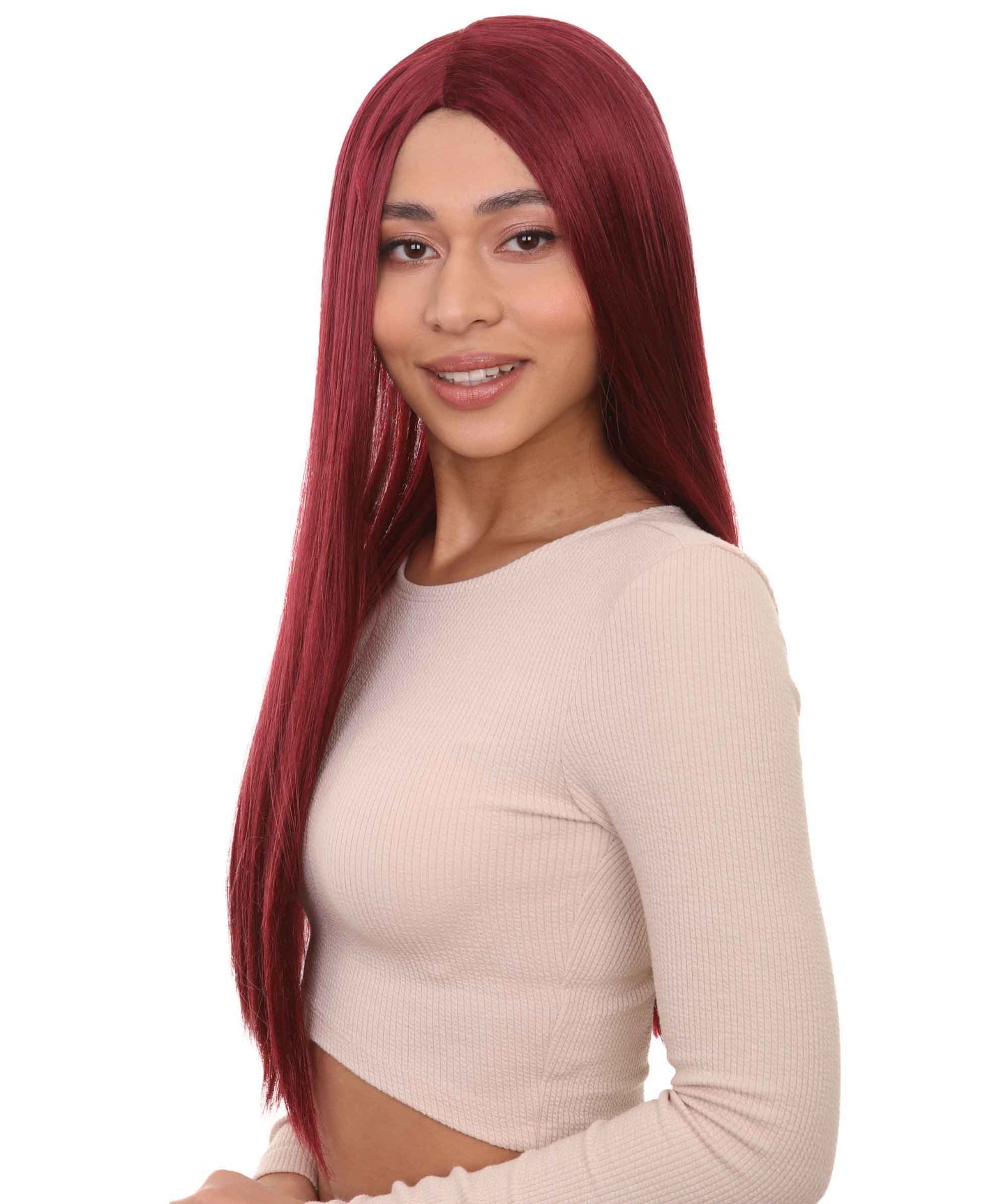 Wigs2you ハロウィンパーティープレミアム H-850 悪の花嫁 II 女性ウィッグ バーガンディカラー