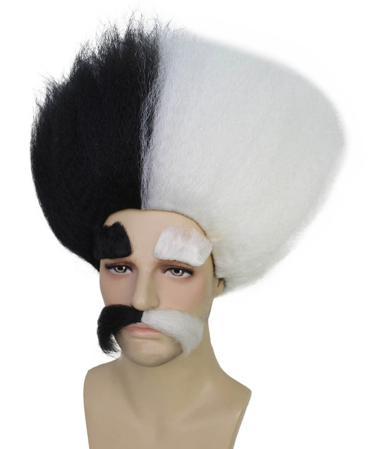 大人用トロールキングウィッグ H-6308 ストライプスクエア マルチカラーオプション 難燃性合成繊維