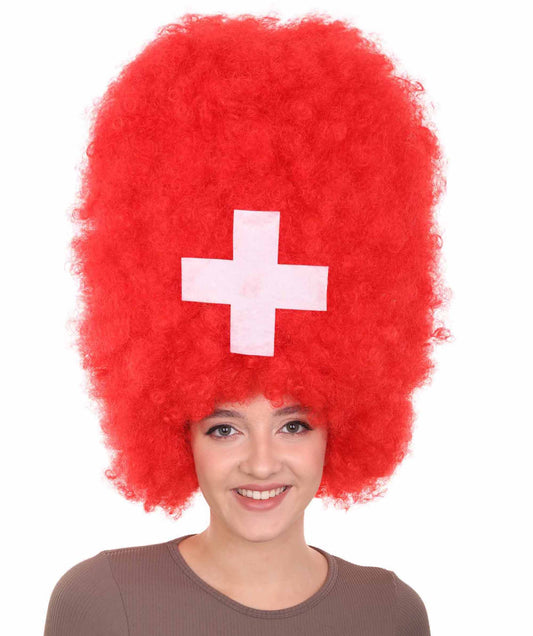 スイスフラッグ スポーツパーティージャンボアフロウィッグ H-3971 プレミアム 通気性の良い キャップレスキャップ