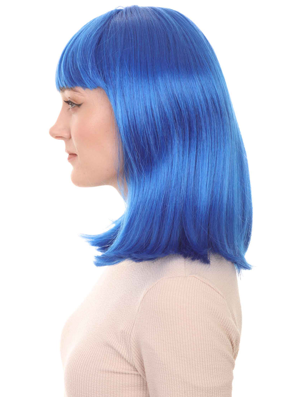 Wigs2you ハロウィン パーティー プレミアム レディース H-1378 着けやすい 快適なフィット感 ロングボブ ダークブルー ウィッグ