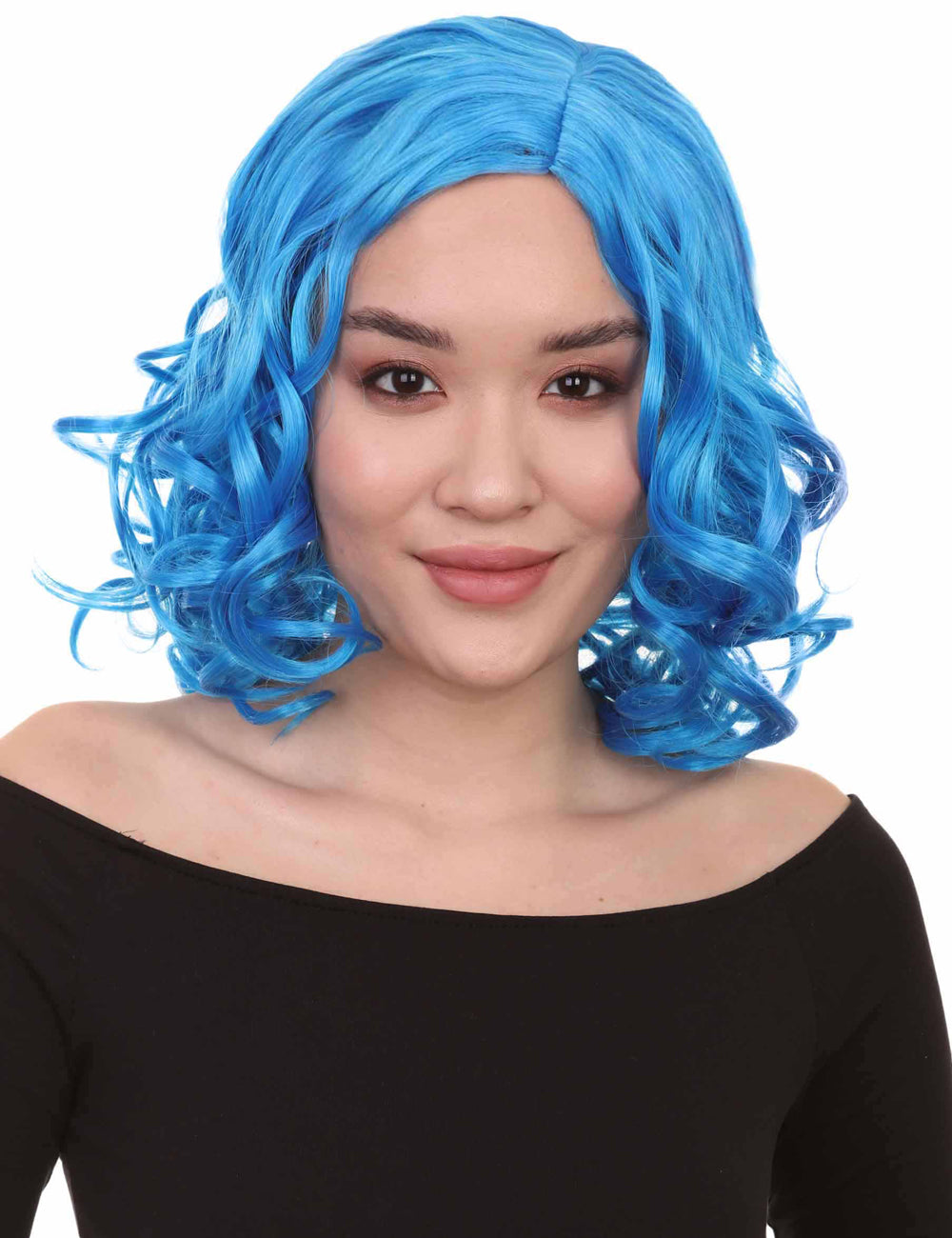 Wigs2you ハロウィン パーティー プレミアム レディース H-1401 着けやすい 快適なフィット感 カリフォルニア ガール ブルー カール ウィッグ