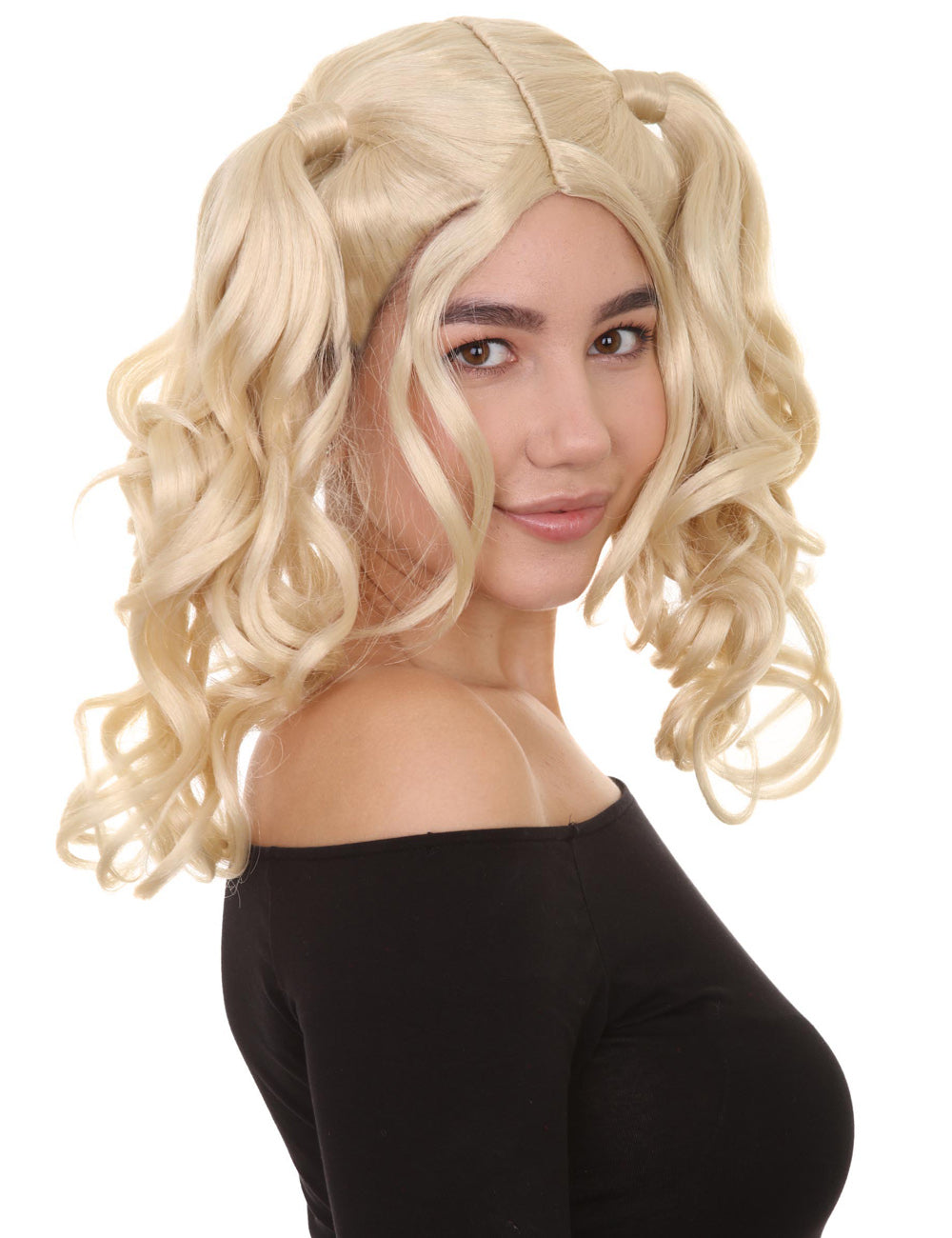 Wigs2you ハロウィンパーティー プレミアム レディース H-762 ドリー ピグテール ウィッグ ブロンドカラー