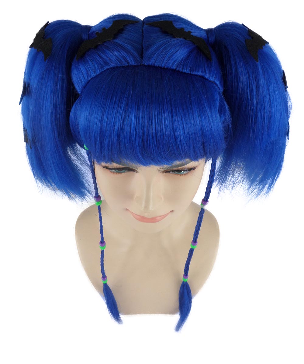 Wigs2you ハロウィンパーティープレミアム レディース H-705 バットエンジェルウィッグ ダークブルー色