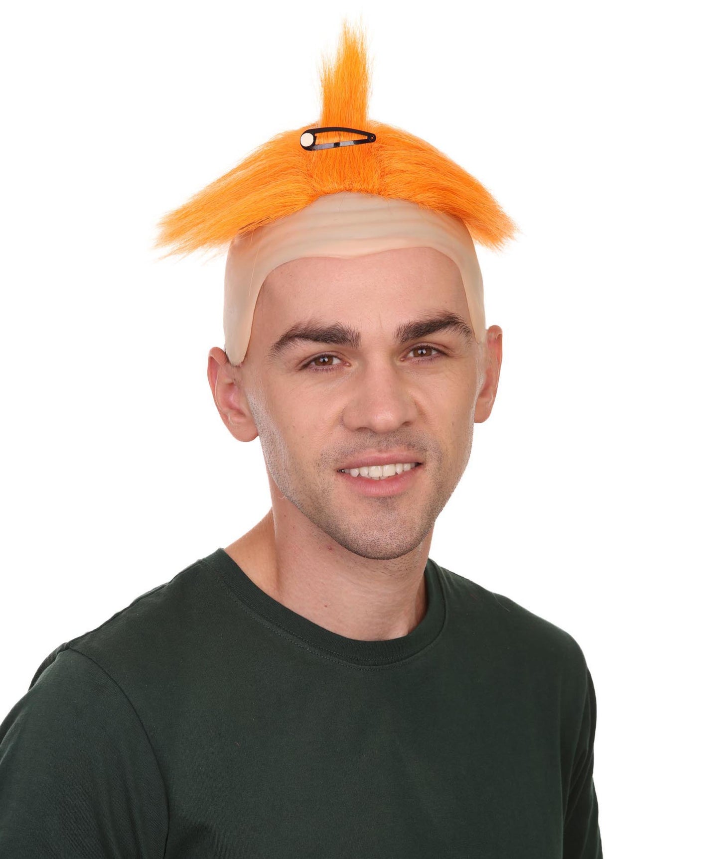 ハロウィンパーティー プレミアム 男性用 クラウン ウィッグ H-2151 オレンジ ウィッグ キャップ付き