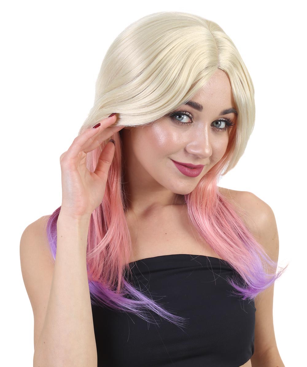 Women's Party Girl 大人用ウィッグ コレクション | パーティーの準備ができたファンシー コスプレ ハロウィン ウィッグ | プレミアム通気性キャップレスキャップ H-403