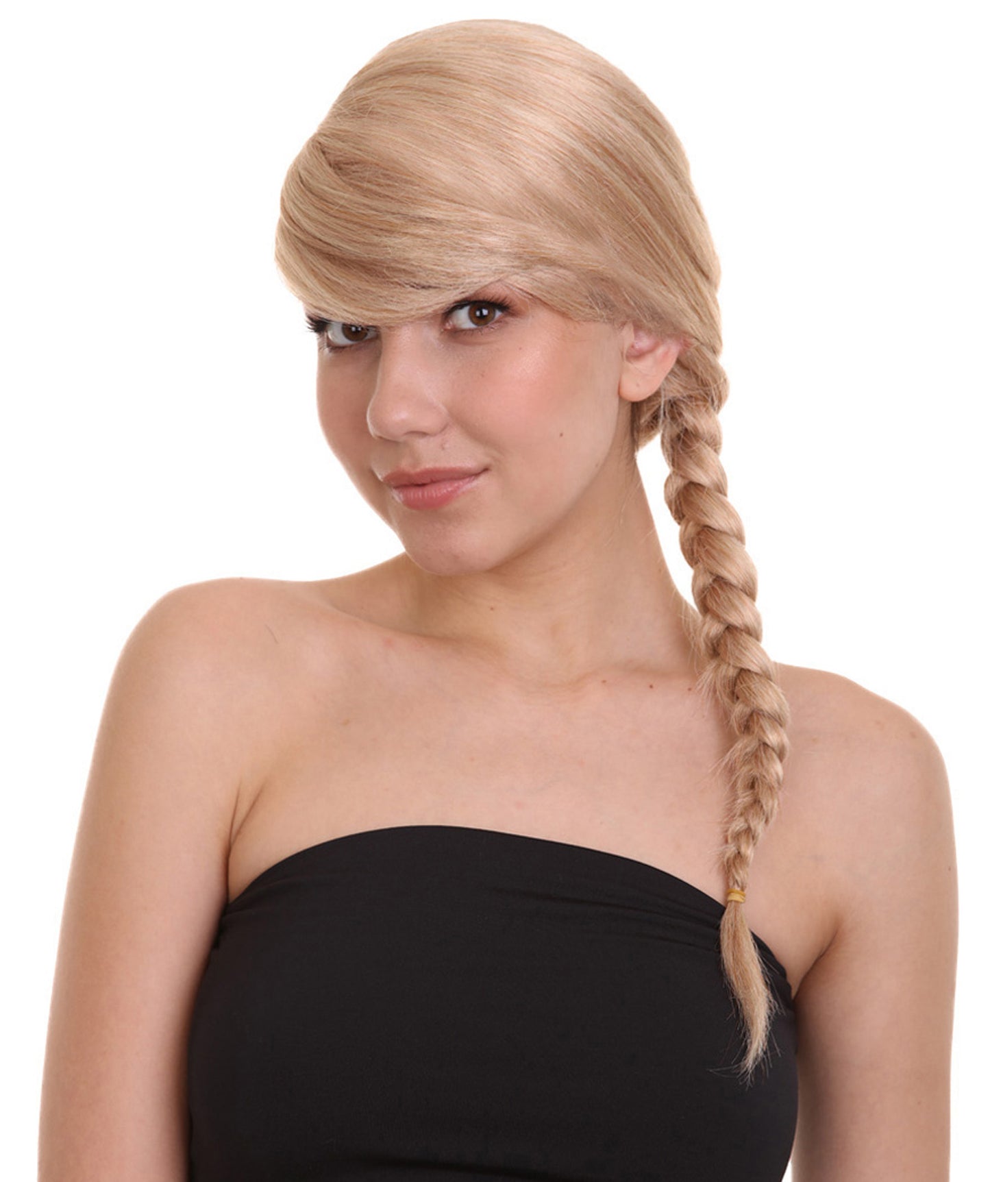 Wigs2you ハロウィン パーティー プレミアム レディース H-1179 快適なフィット感のゴールデン ブロンド編み込みウィッグ
