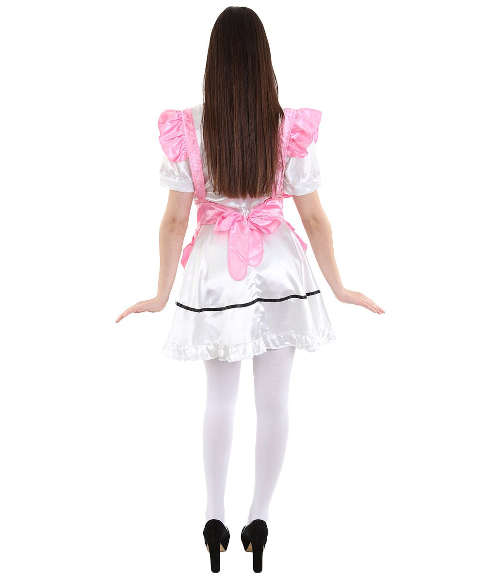 女性用 JCO-326_12 アニメ コスプレ フレンチメイド ファンシー ドレス ダークピンク コスプレ コスチューム