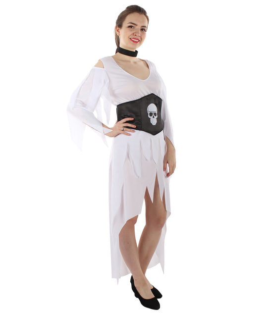 女性 JCO-445 のゾンビスケアリーコスチューム ホワイトハロウィンコスチューム