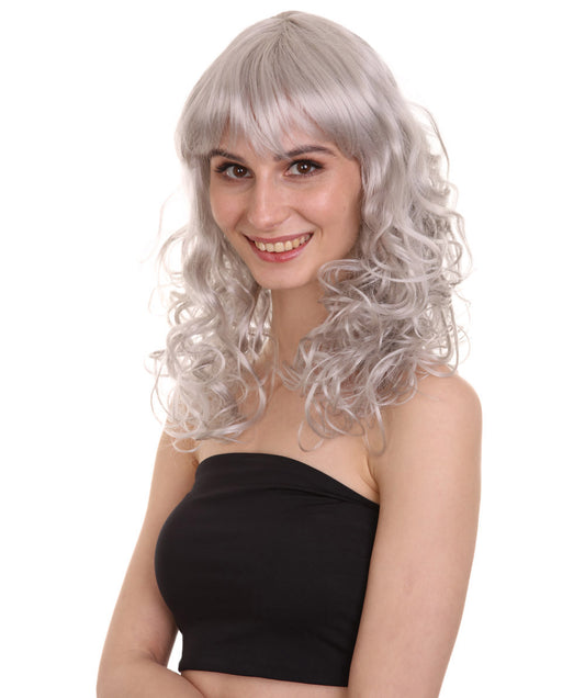 Wigs2you ハロウィンパーティー プレミアム レディース H-1015 着用しやすい ベラウィッグ グレー色