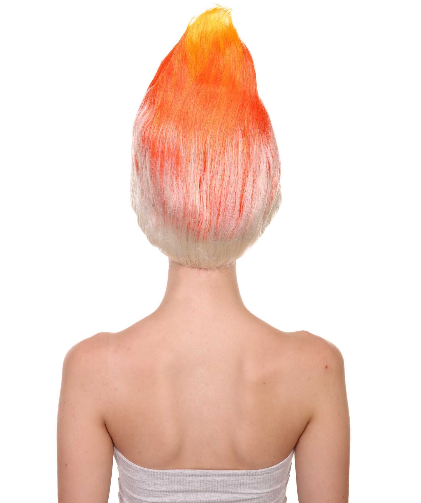 Wigs2you ハロウィンパーティープレミアム H-1800 着け心地が良い とても快適 女性用コスプレウィッグ オレンジとホワイト トロールズスタイル