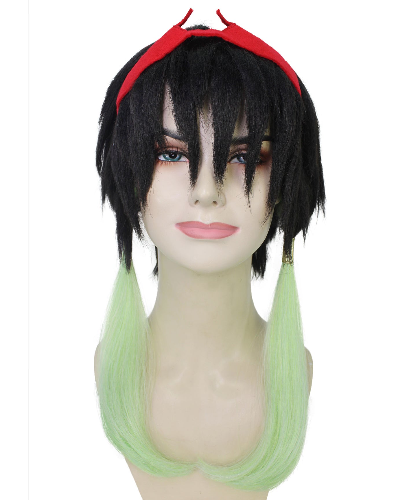 レディース H-5951 マルチカラー アニメ ムービー ブラック コスプレ ウィッグにヘッドバンド パーティーに最適 難燃性合成ファイバー