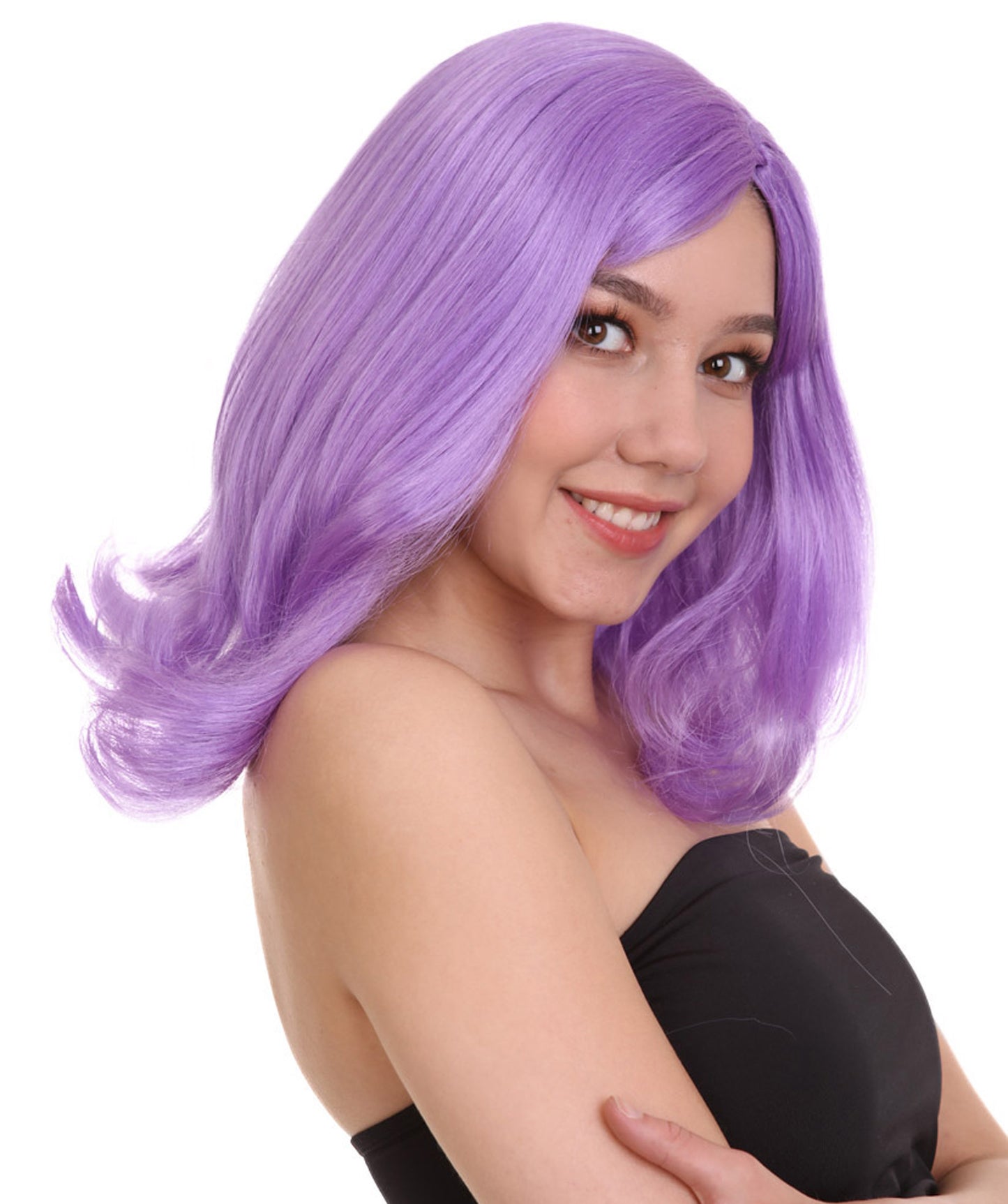 Wigs2you ハロウィン パーティー プレミアム レディース H-1280 着けやすい 快適なフィット感 ライラック ページボーイ ウィッグ