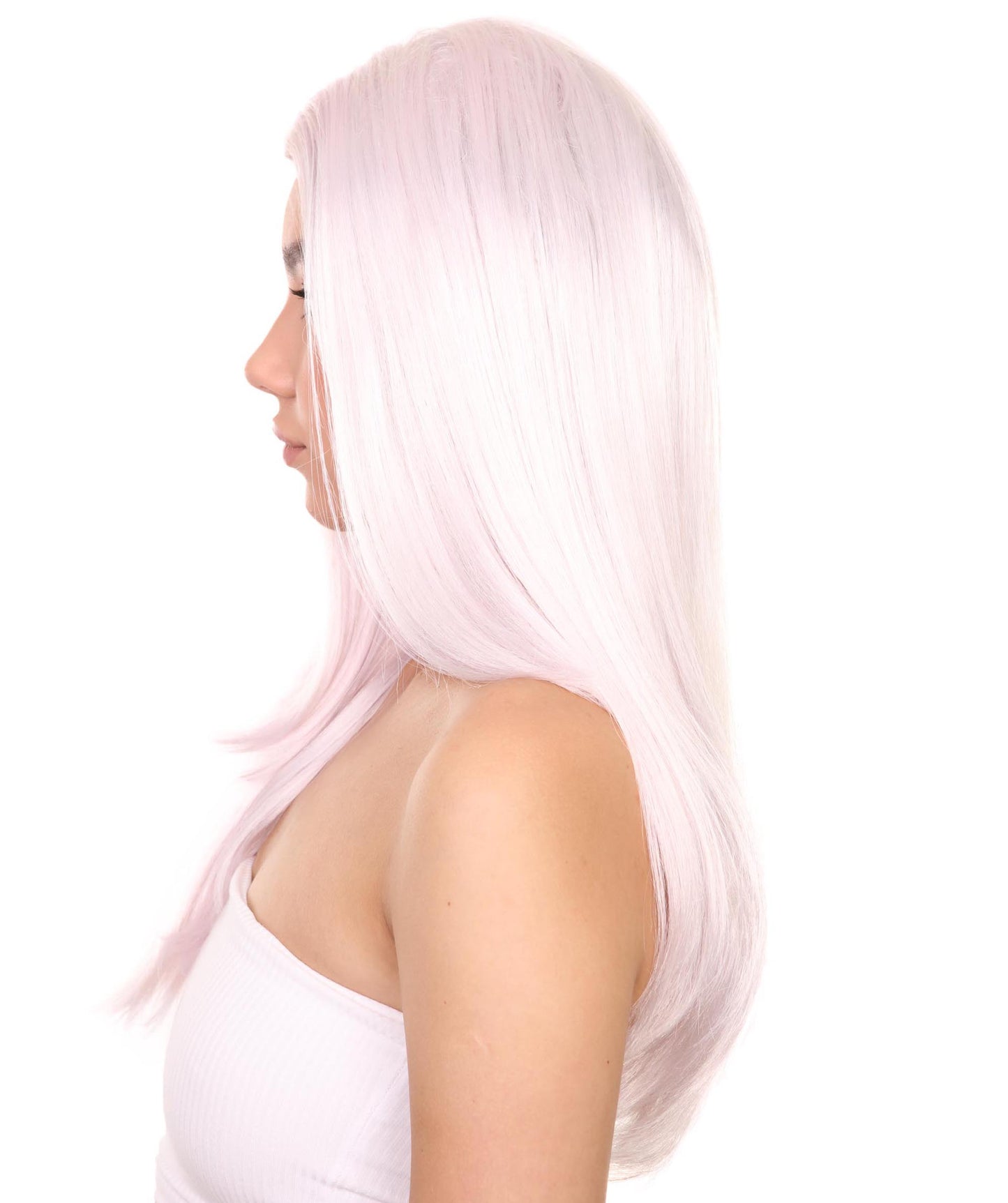 ハロウィンパーティープレミアムレディ H-5438 ロングレングス ポリスオフィサーウィッグ ホワイト