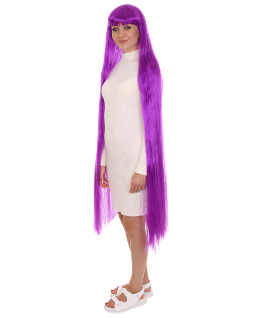ハロウィンパーティープレミアム H-2725 50エクストラロングネオンパープルレディースウィッグコレクション