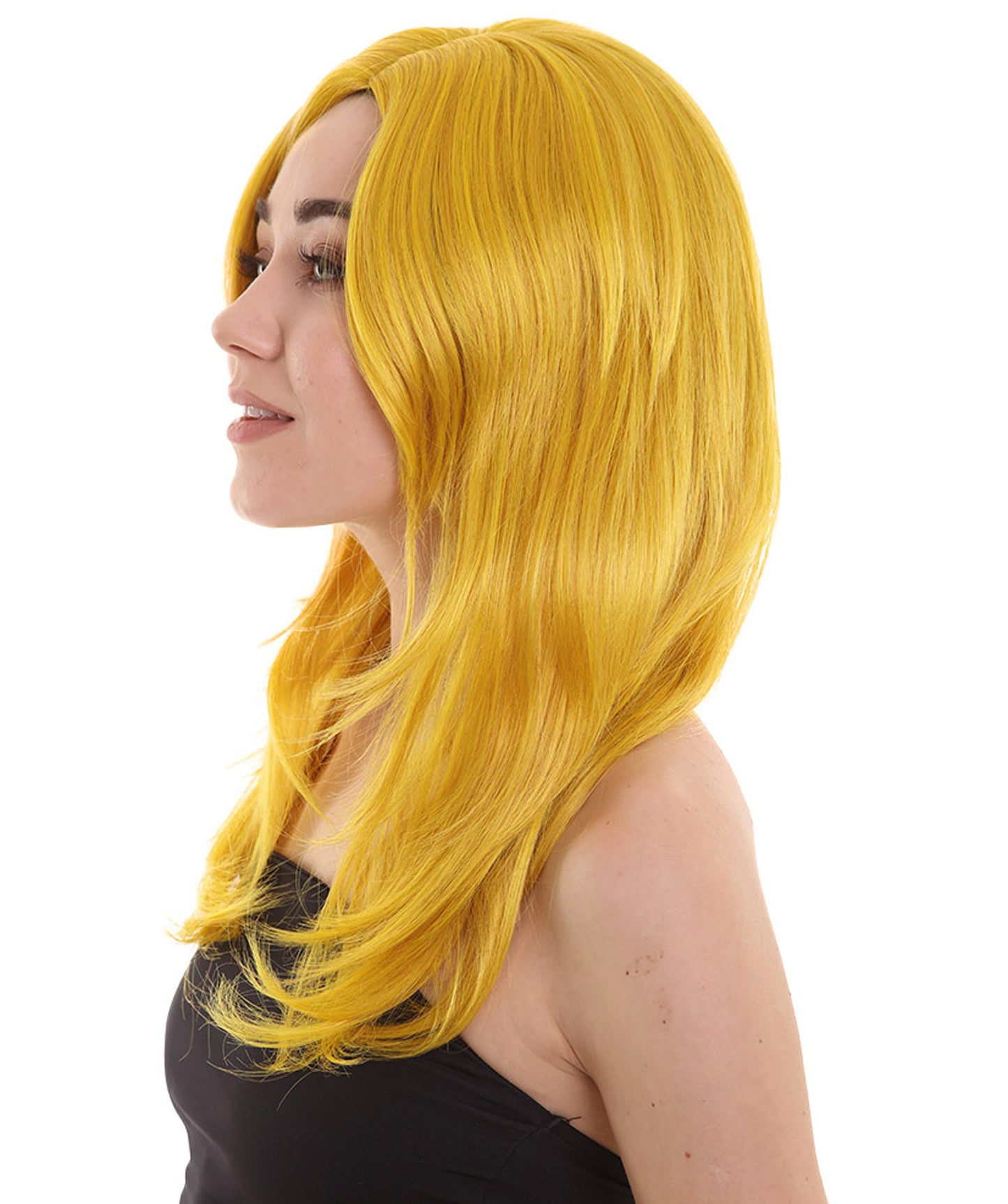 Wigs2you ハロウィンパーティープレミアム H-955 3レイヤーのパーティーガールウィッグ ゴールドカラー