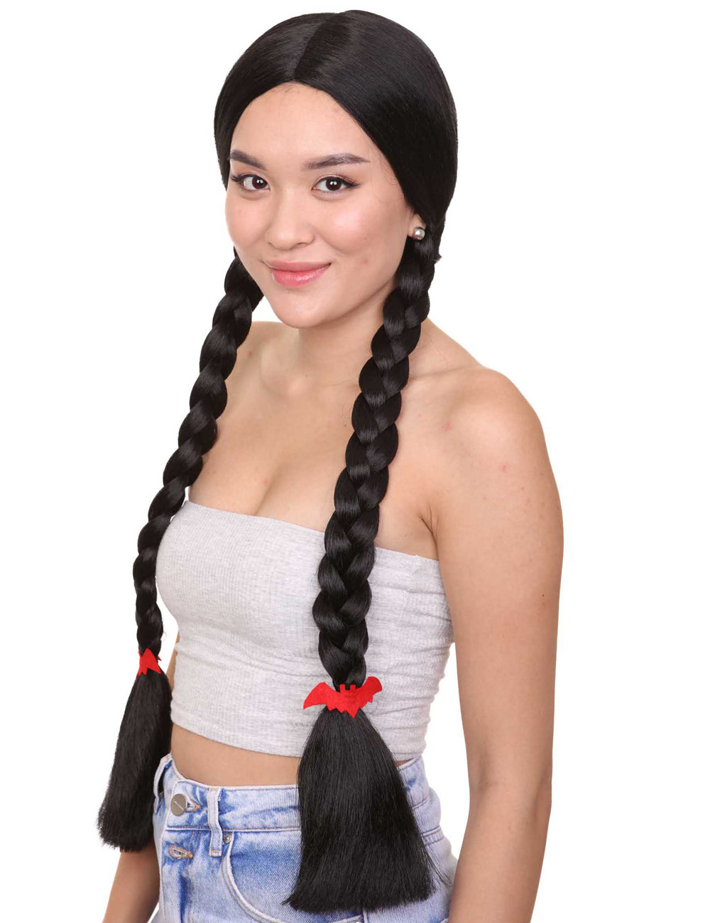 Wigs2you ハロウィンパーティープレミアムレディース H-1474 美しいルックを手に入れよう!ゴシックスクールガールのピグテールスタイルのウィッグ