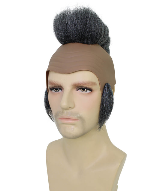 大人用 H-6283 メンズ タフ ブラック ガイ T モホークウィッグ マルチポール カラー ハロウィンに最適 難燃性合成繊維