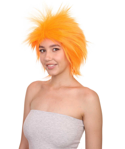Wigs2you ハロウィンパーティープレミアムレディース H-1682 着け心地が良い とても快適 ファンキーパンク オレンジウィッグ
