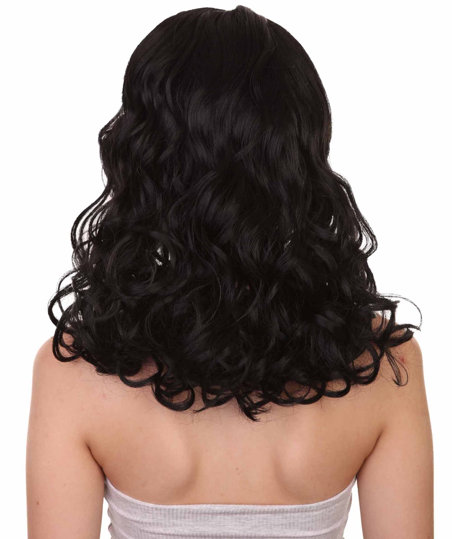 Wigs2you ハロウィンパーティープレミアムレディース H-1097 とても快適なアリスウィッグ 鏡の国のアリス ブラックカラー