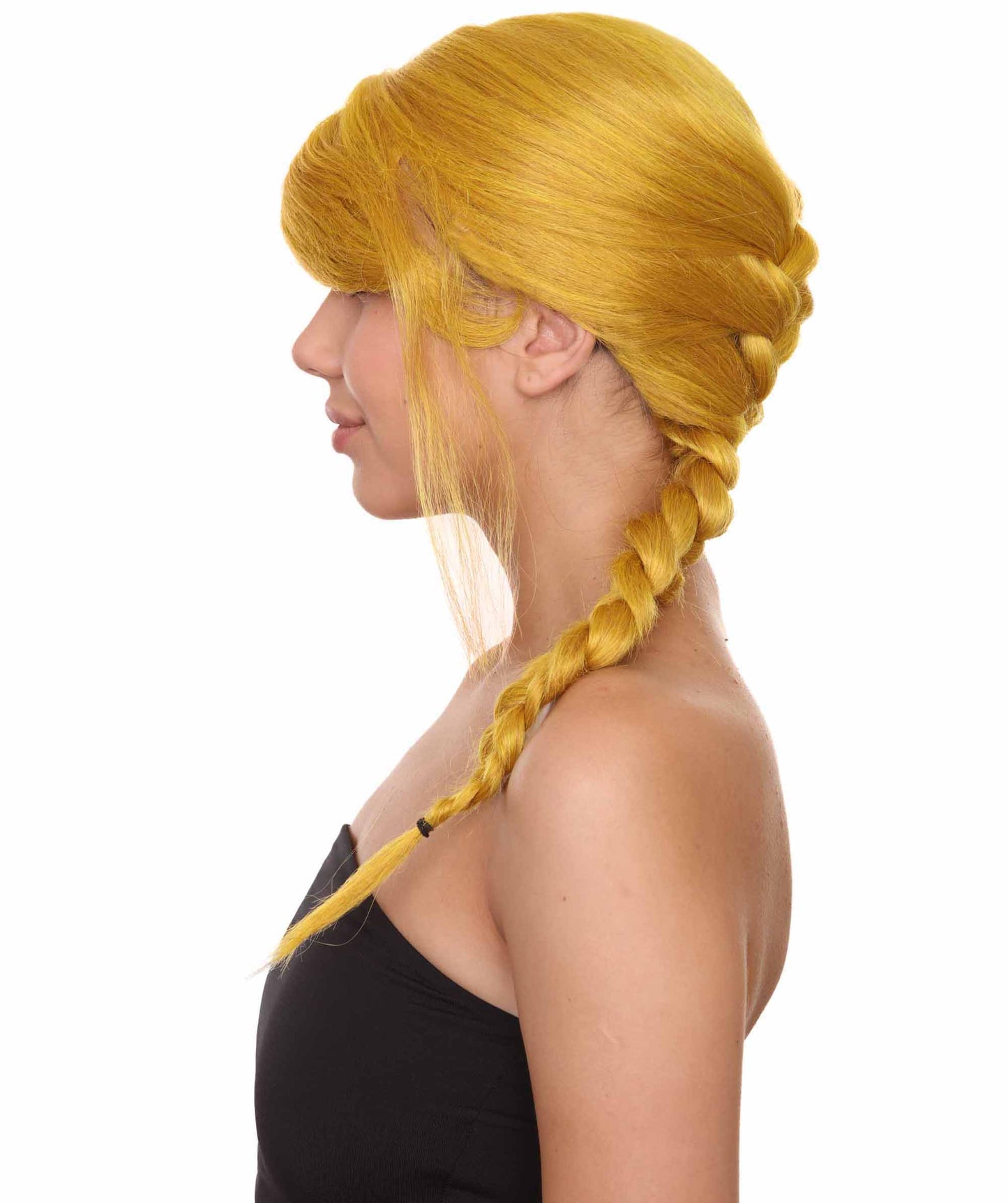 Wigs2you ハロウィン パーティー プレミアム レディース H-1181 快適なフィット感のゴールド編み込みウィッグ