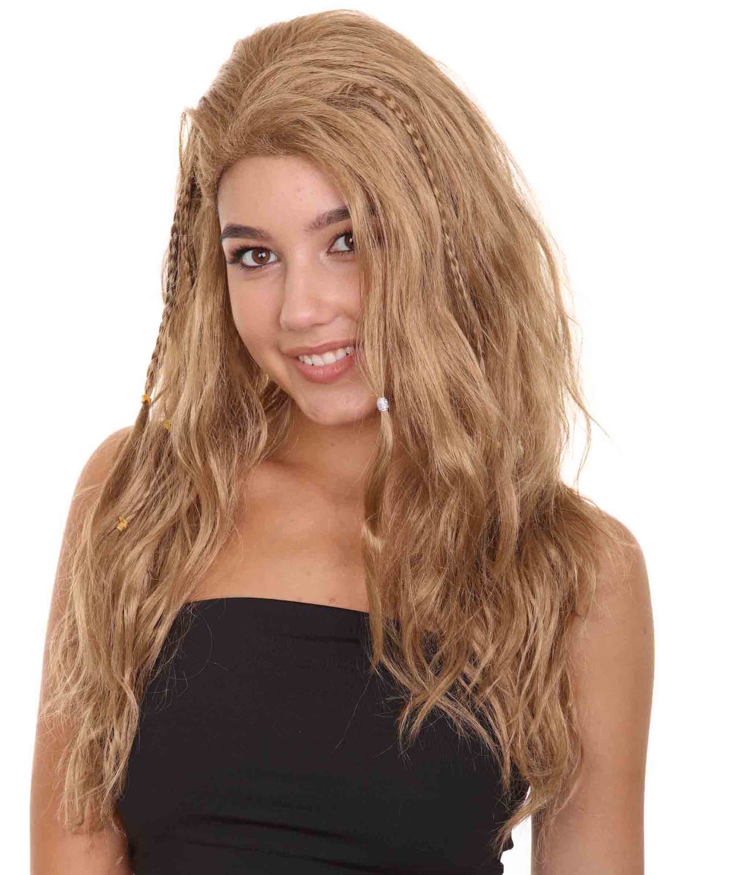 ハロウィンパーティープレミアム H-5242 女性用ストレートロングウィッグ ブラウン