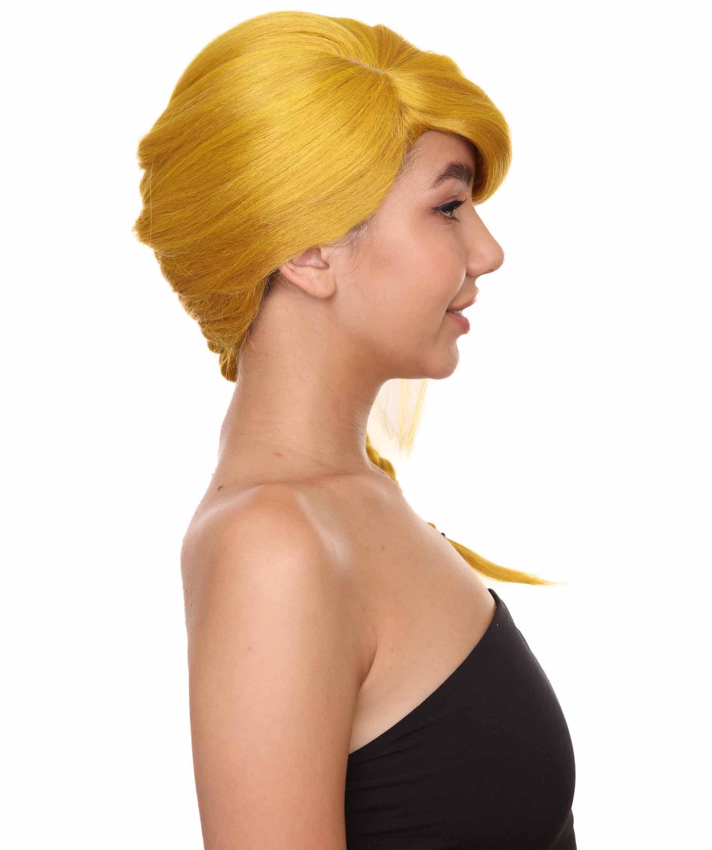 Wigs2you ハロウィン パーティー プレミアム レディース H-1181 快適なフィット感のゴールド編み込みウィッグ