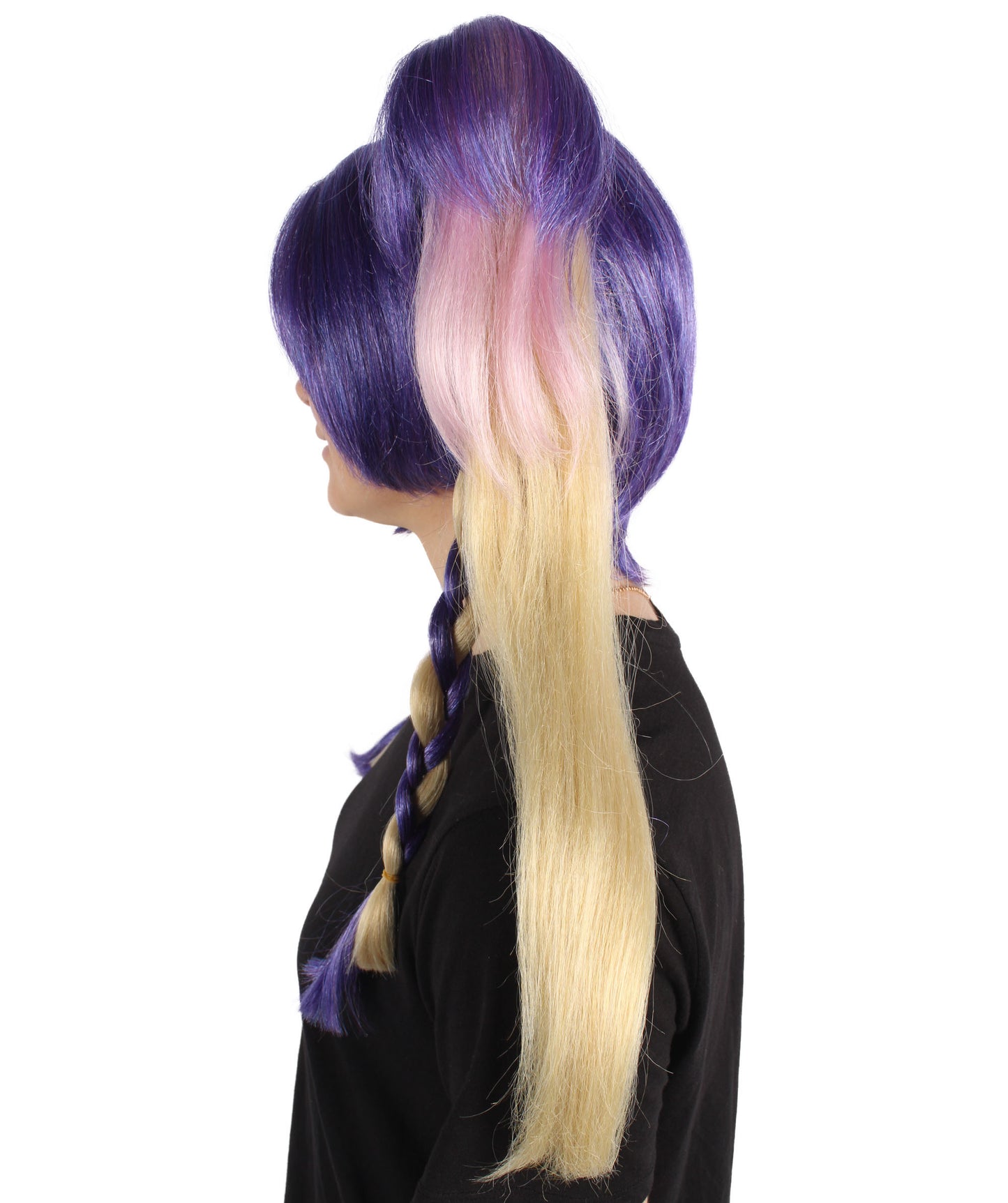 Wigs2you H-6926 レディース パープル&ブロンド ダブルポニーテールウィッグ|コスプレウィッグ|難燃性合成繊維