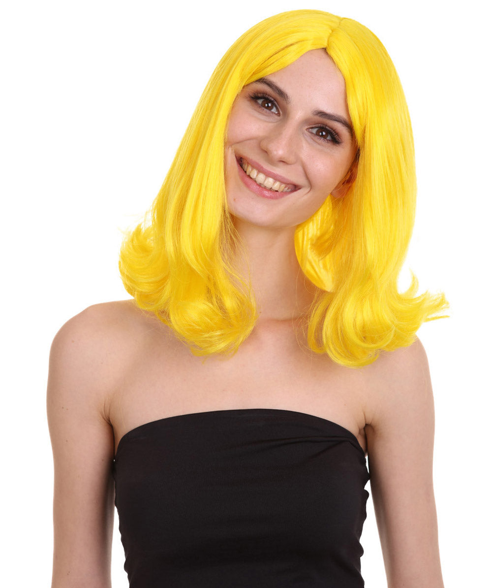 Wigs2you ハロウィン パーティー プレミアム レディース H-1274 着けやすい 快適なフィット感 イエロー ページボーイ ウィッグ