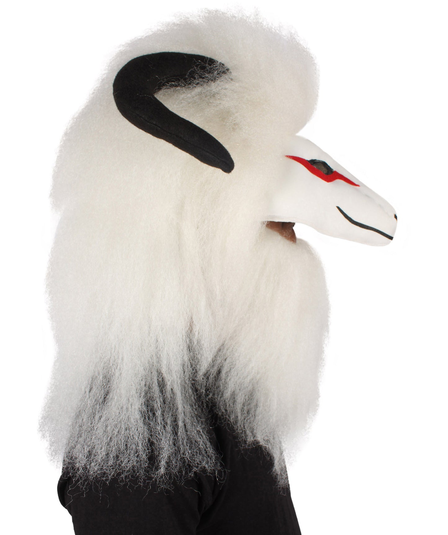 Unisex H-6199 Black & White African Unicorn Mask Perfect for Halloween and Cosplay Flame-retardant Synthetic Fiber