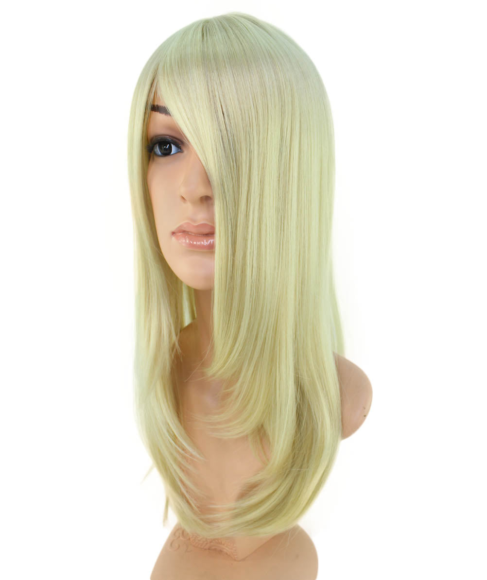 レディースファッション C-054 ロングストレート C-プラチナブロンド コスプレヒートスタイラブルウィッグ