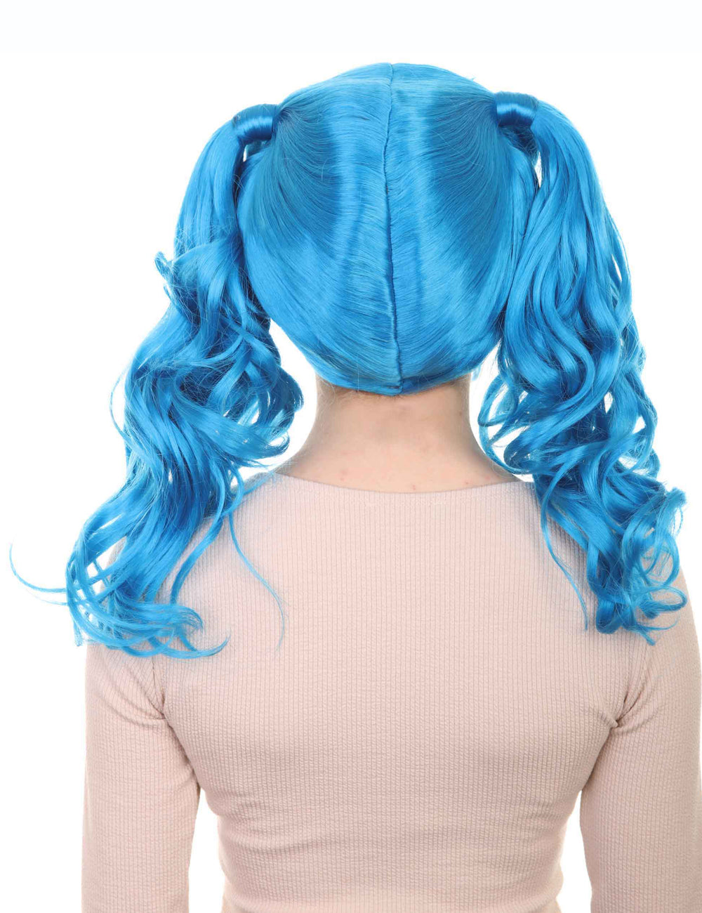 Wigs2you ハロウィンパーティー プレミアム レディース H-746 ドリー ピグテール ウィッグ ネオンブルー色