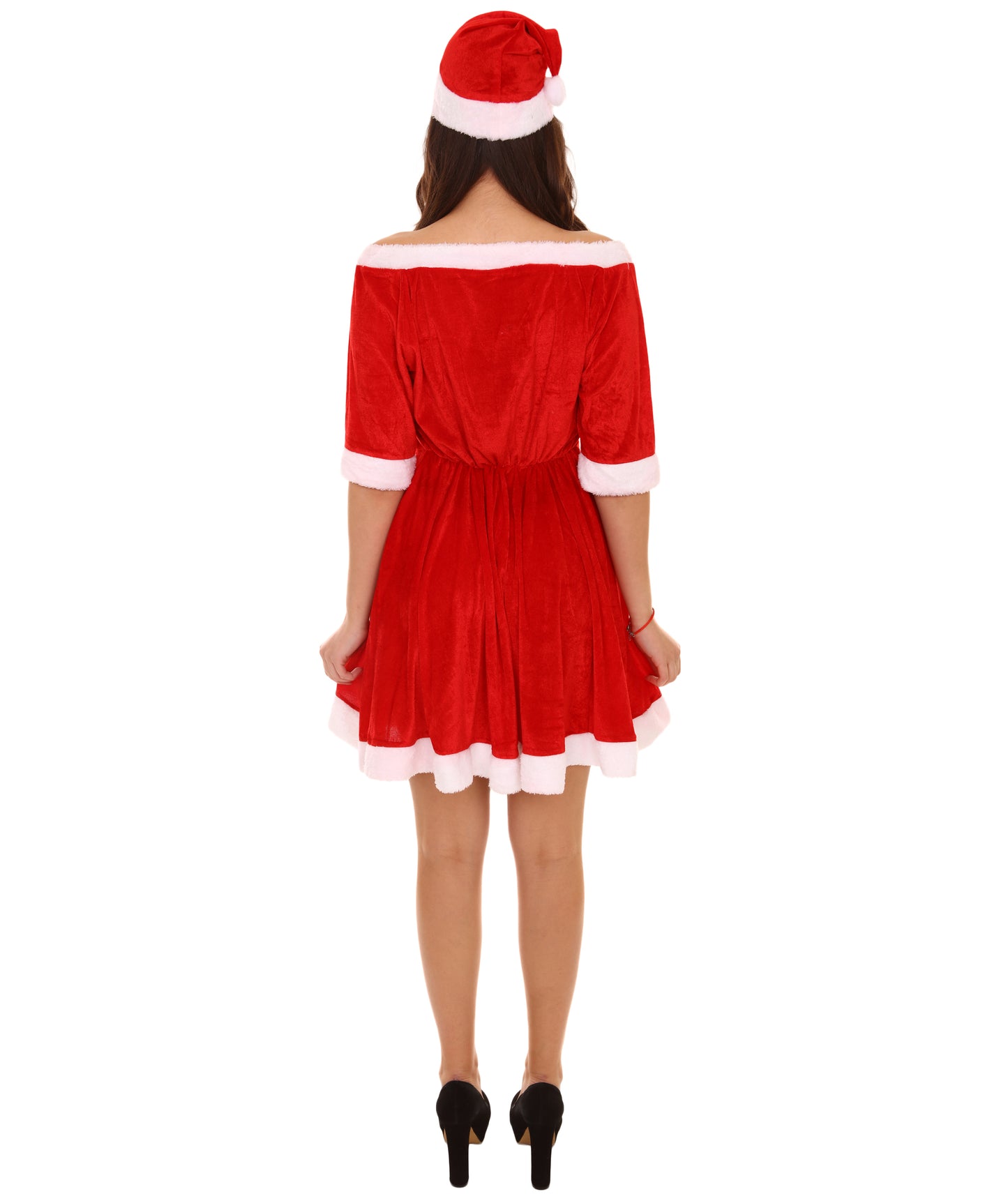 Wigs2you.com JCX-021女性のクリスマスサンタクロース短いスカートコスチューム,コスプレ衣装 。