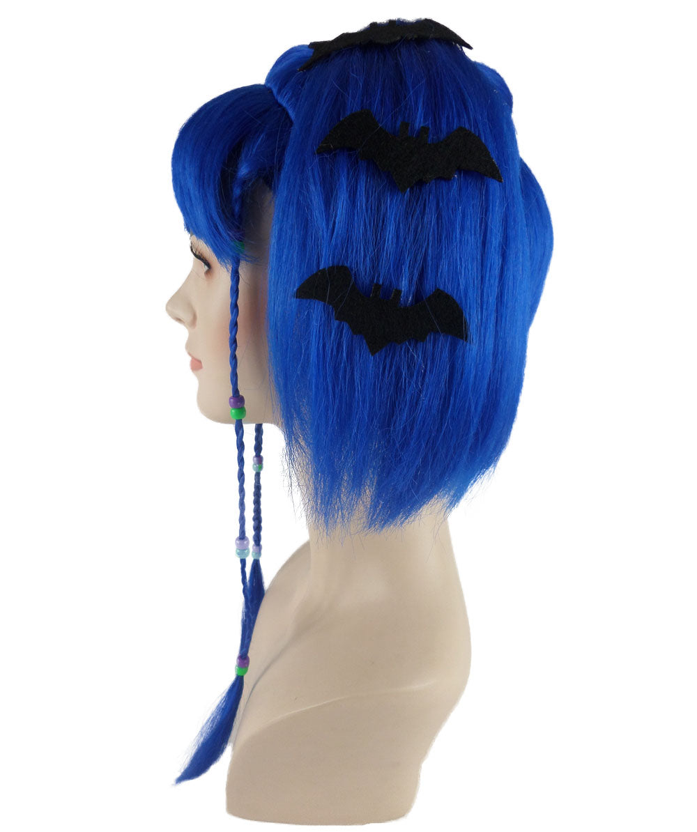 Wigs2you ハロウィンパーティープレミアム レディース H-705 バットエンジェルウィッグ ダークブルー色