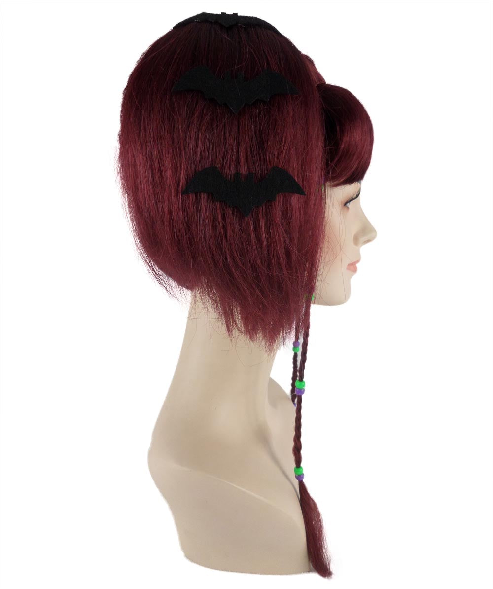 Wigs2you ハロウィンパーティープレミアム レディース H-692 バットエンジェルウィッグ バーガンディカラー