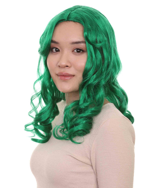 Wigs2you ハロウィンパーティー プレミアム レディース H-1086 アリスウィッグ 鏡の国のアリス ダークグリーン色