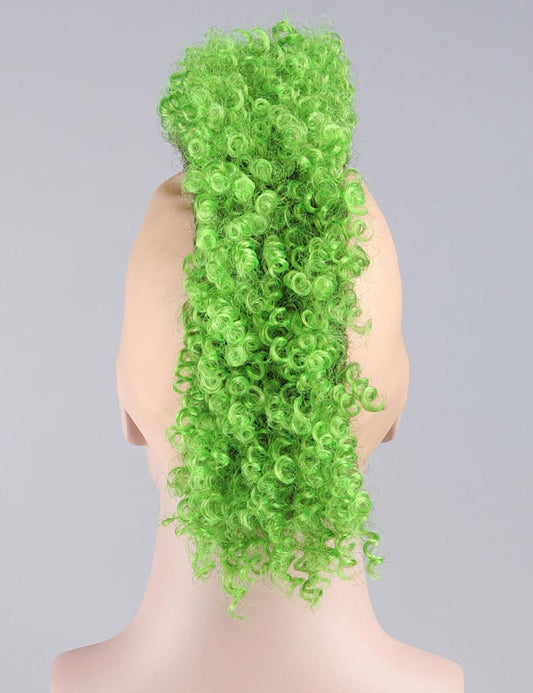 縮れたモホーク語かつら キャップH-340による緑のハロウィンかつら