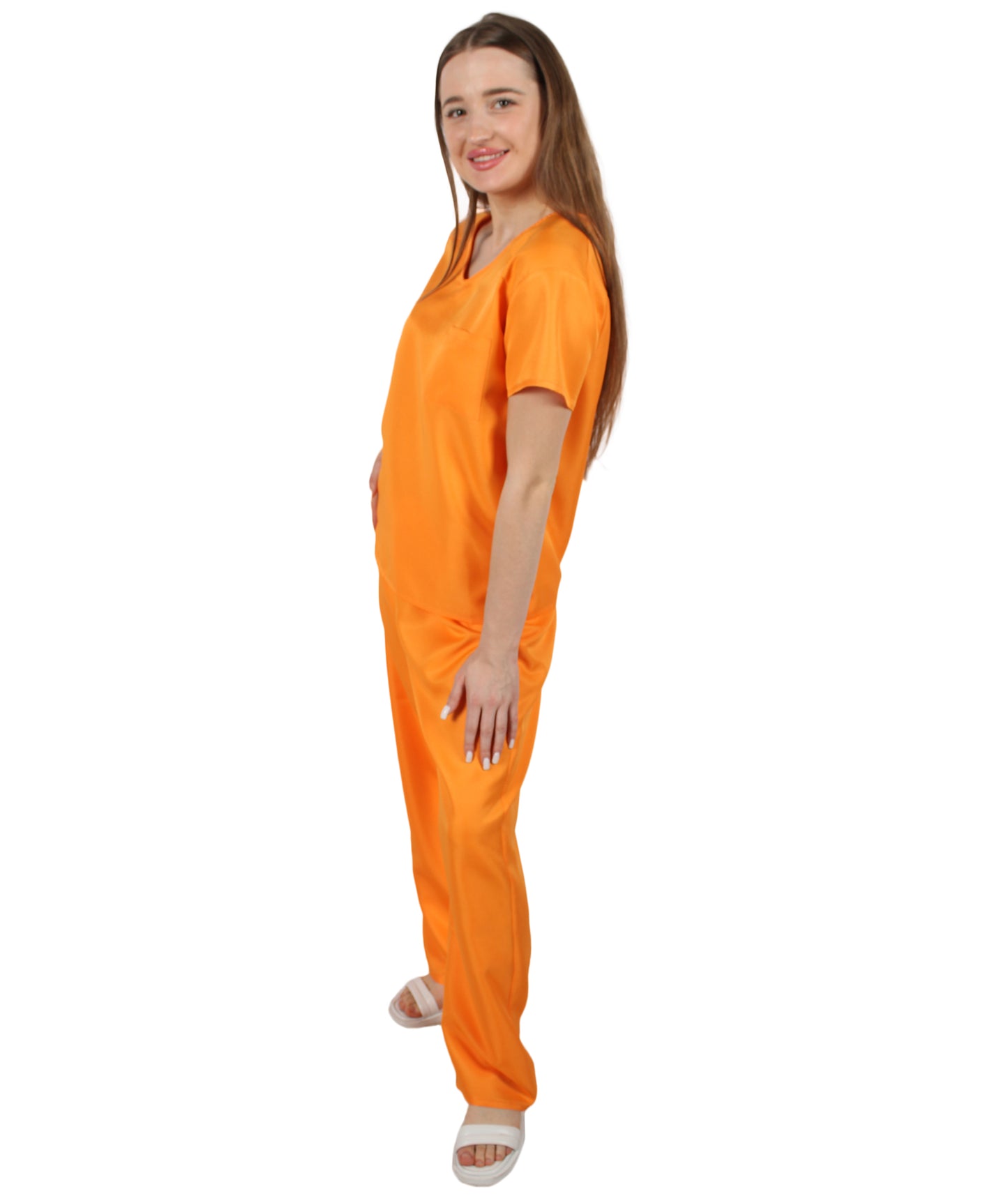 大人用ウィメンズ JCO-277 囚人の制服コスチューム オレンジのコスプレコスチューム