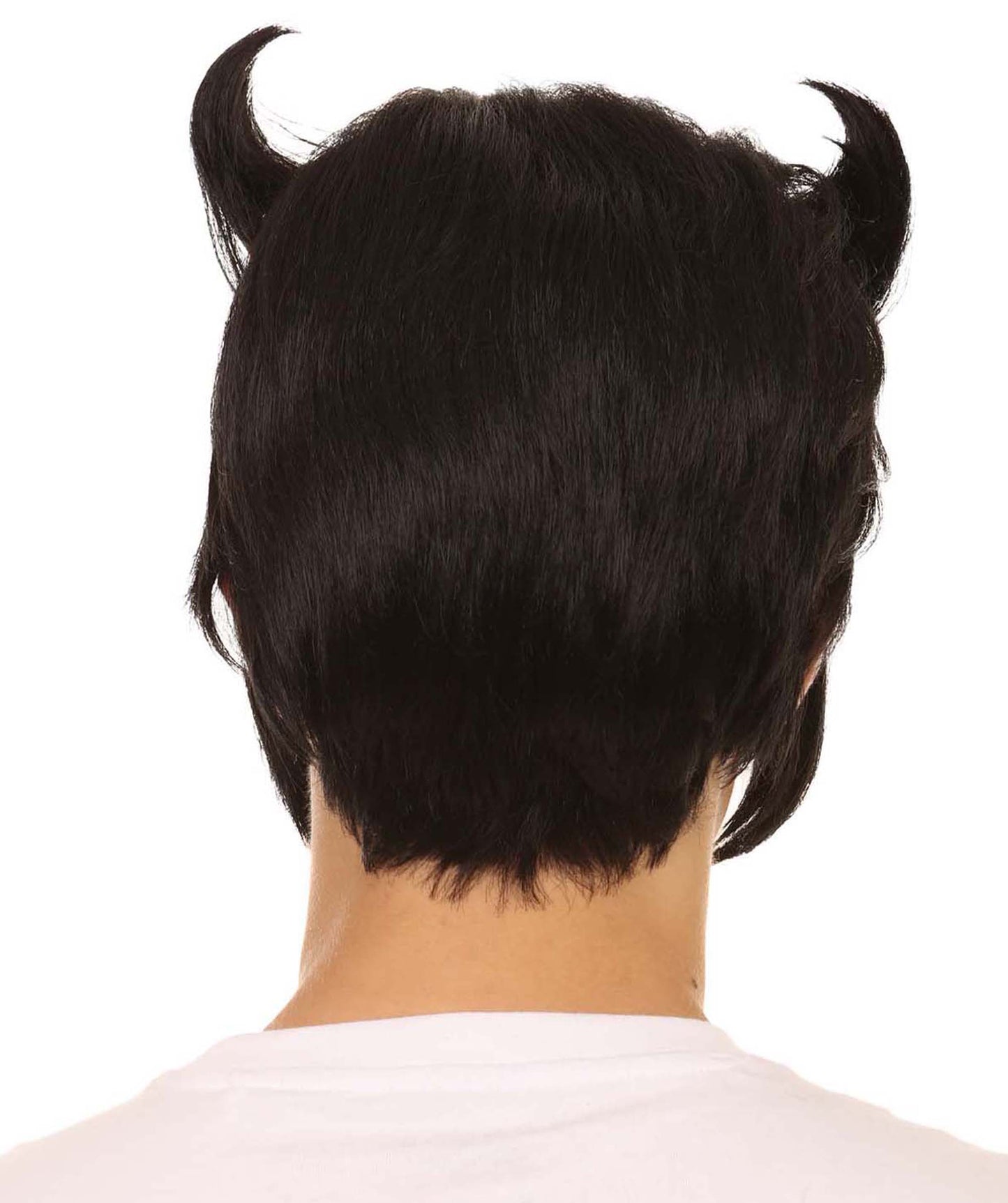 Wigs2you ハロウィンパーティ プレミアムメンズ H-2097 着用しやすく とても快適 ブラックデビルウィッグ