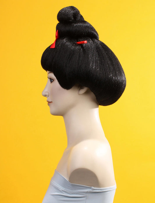 ハロウィンパーティープレミアムレディース H-114 ハローブラックウィッグ ファンシーキャラクターファッションウィッグ