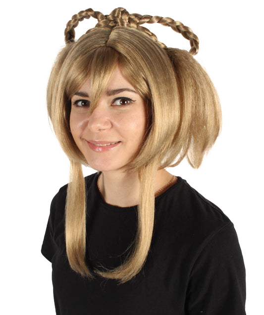 Wigs2you H-6921 アクションロールプレイングゲームキャラクター用ショートコスプレブロンドウィッグ I ハロウィンに最適 I 難燃性合成繊維