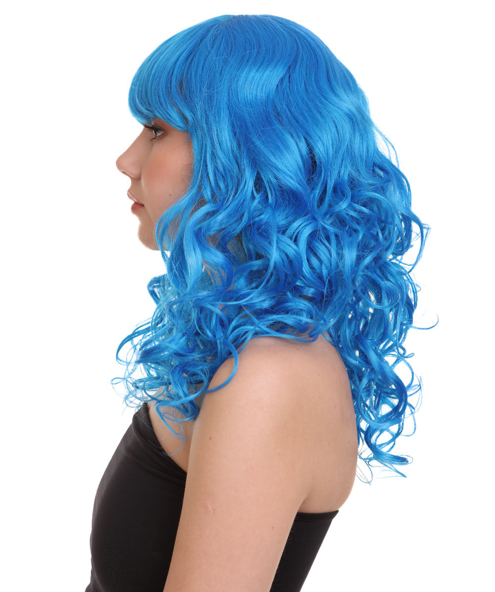 Wigs2you ハロウィンパーティープレミアムレディース H-1003 着用しやすい ベラウィッグ ロイヤルブルー色