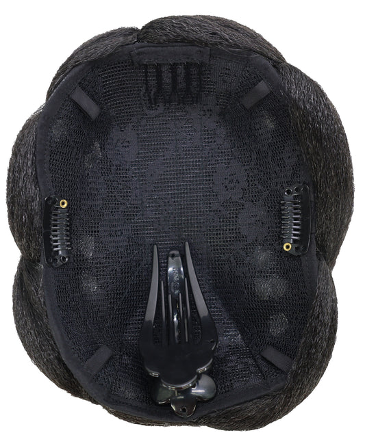 Wigs2you W-8470 エレガント シニヨンウィッグ 大きめお団子スタイル 合成繊維 ドームキャップ付き レディースヘアピース