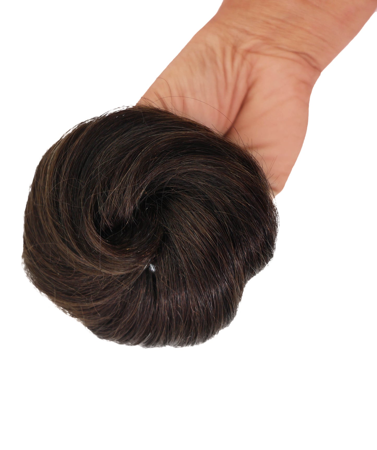 Wigs2you W-8476 女性用100%人毛お団子ウィッグ – ナチュラルコームスタイルシュシュ 6インチ – クリップで簡単装着アップヘアピース